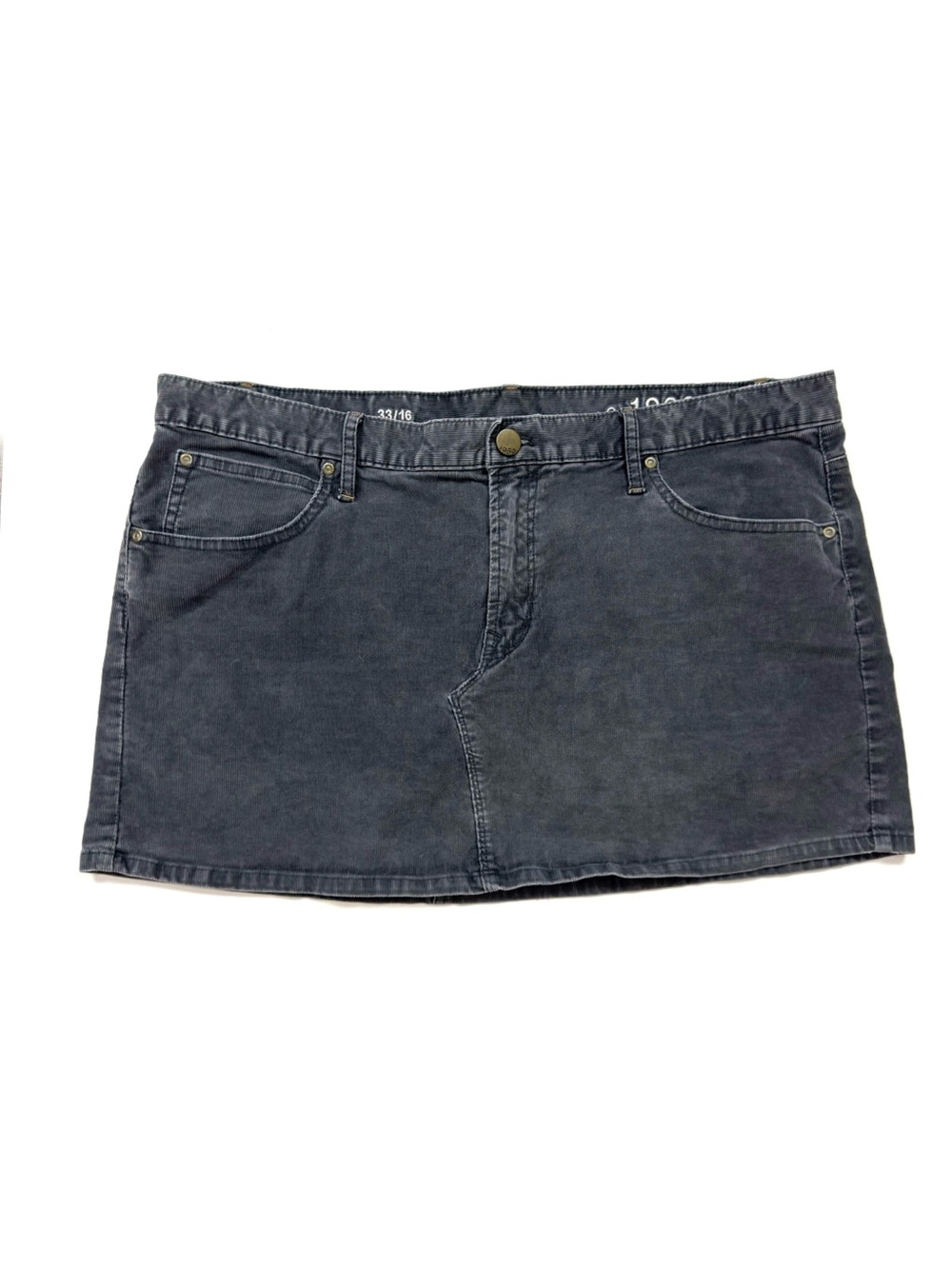 Gap 1969 Corduroy Mini Skirt in Flint Gray